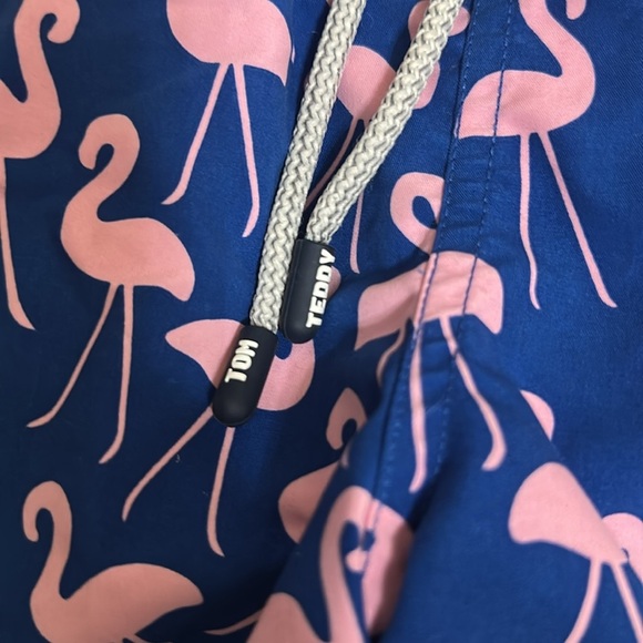 EUC Tom & Teddy Men’s Flamingo Medium Swim Trunks - Picture 3 of 7